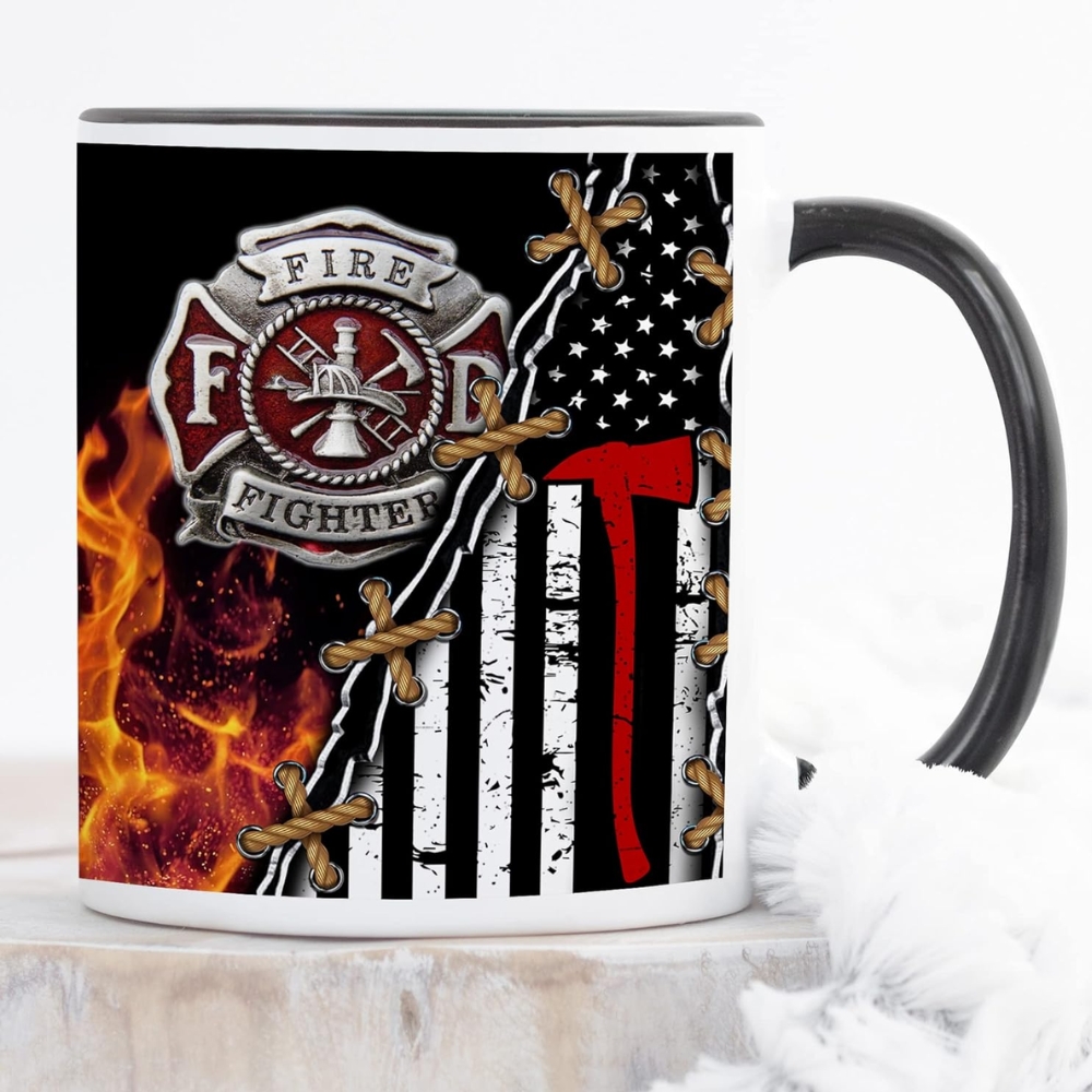 Designs Fireman Mug, 11 Oz, Funny Firefighter Cup for Him and Her