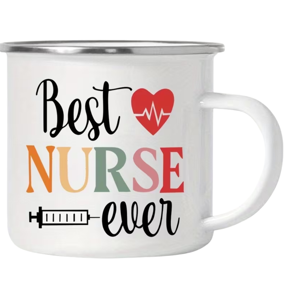 Nurse Ever 12oz Enamel Coffee Mug - Perfect Gift for Nurses