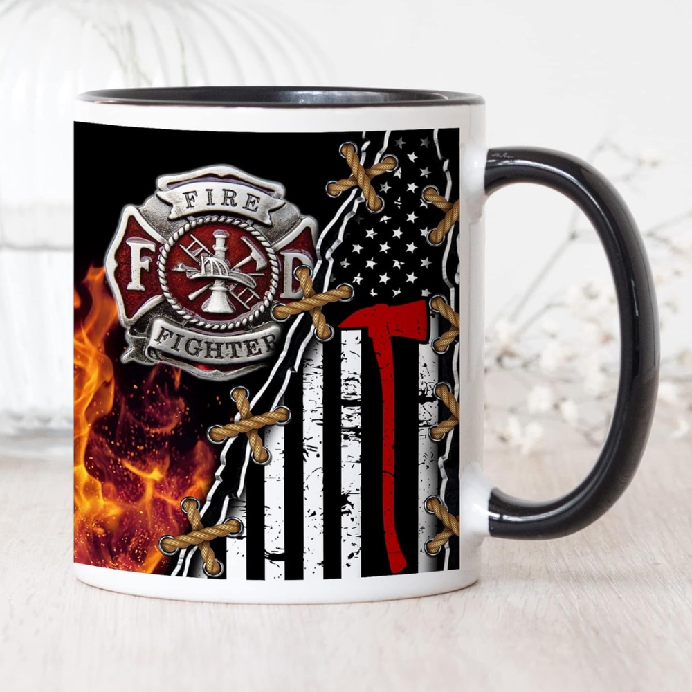 Designs Fireman Mug, 11 Oz, Funny Firefighter Cup for Him and Her
