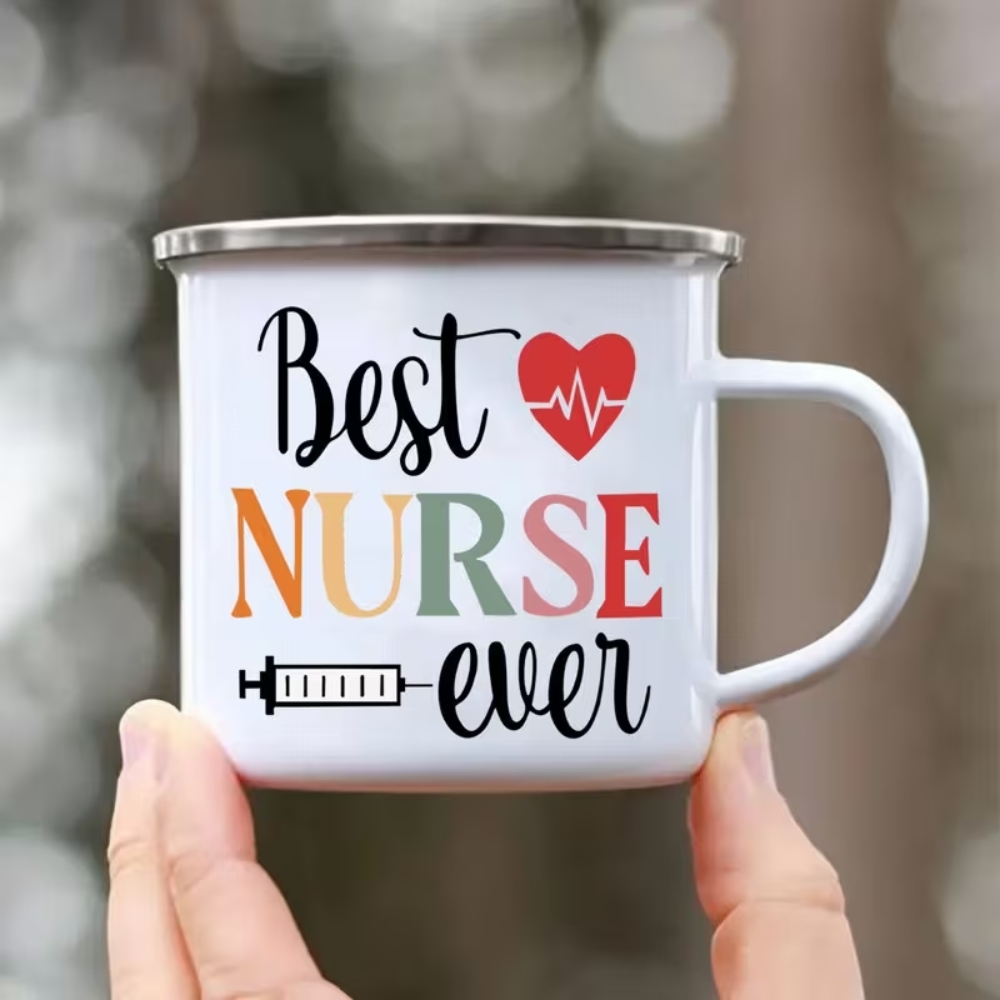 Nurse Ever 12oz Enamel Coffee Mug - Perfect Gift for Nurses