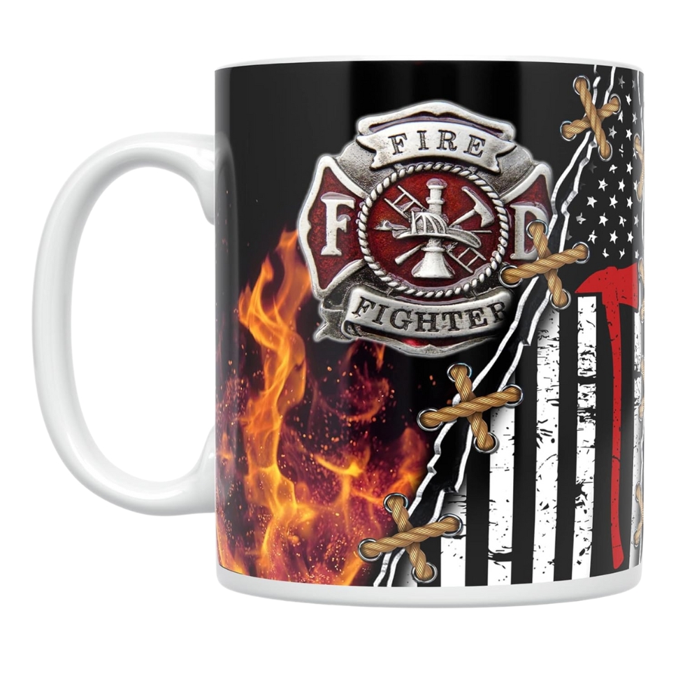 Designs Fireman Mug, 11 Oz, Funny Firefighter Cup for Him and Her