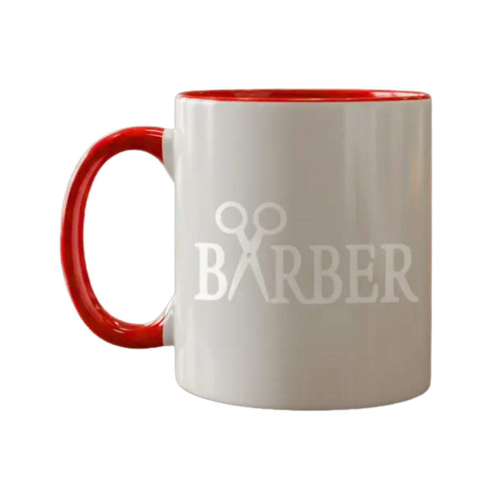 Barber Printed With Scissors Design Coffee Mug
