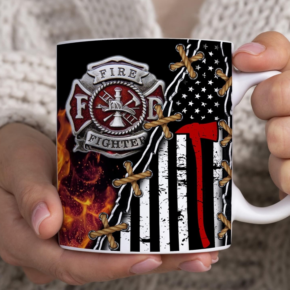Designs Fireman Mug, 11 Oz, Funny Firefighter Cup for Him and Her