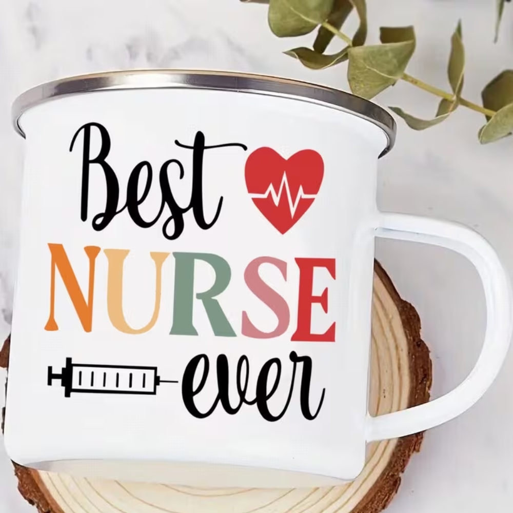 Nurse Ever 12oz Enamel Coffee Mug - Perfect Gift for Nurses