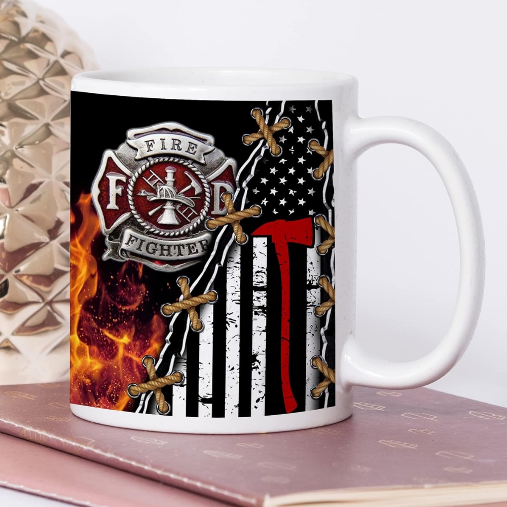 Designs Fireman Mug, 11 Oz, Funny Firefighter Cup for Him and Her
