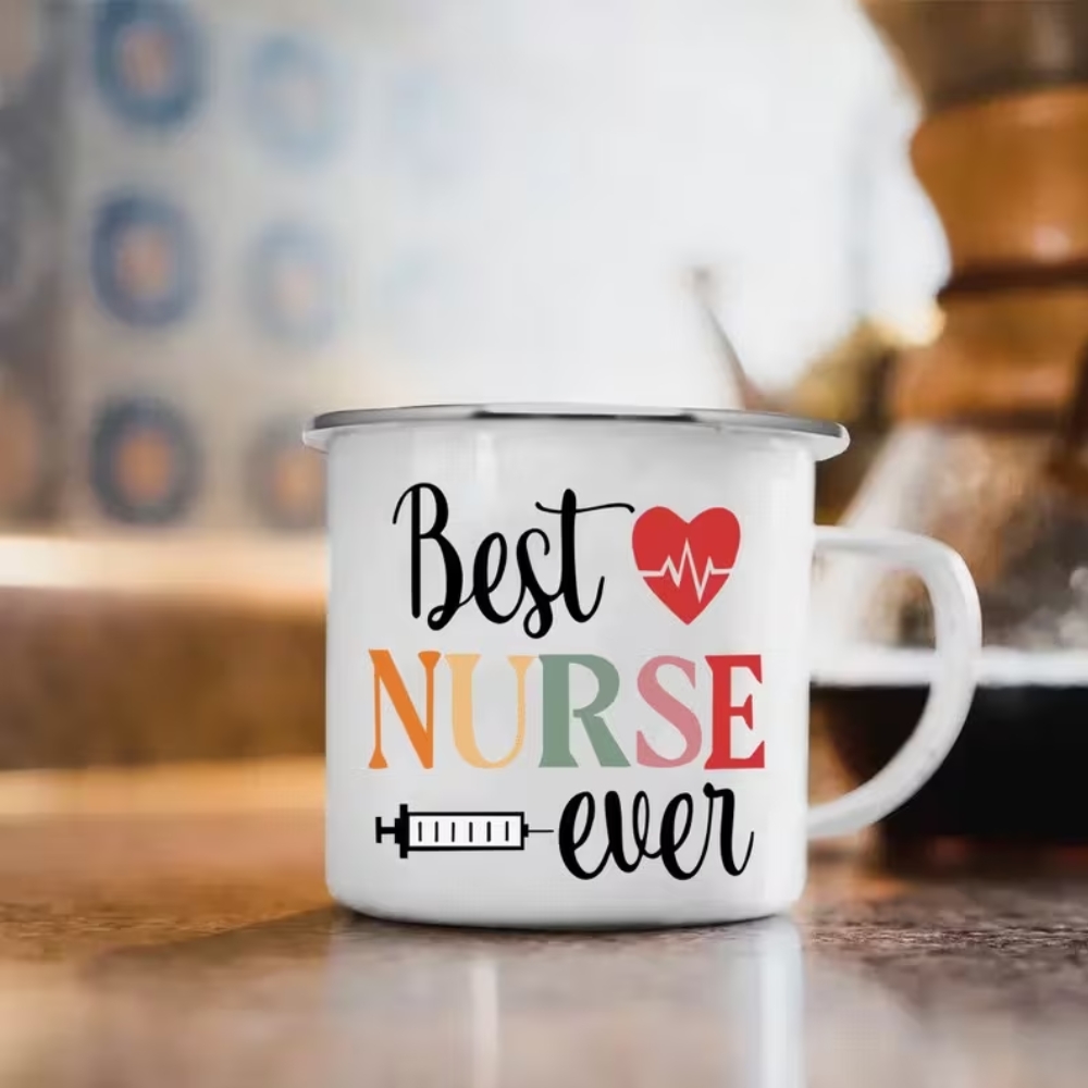 Nurse Ever 12oz Enamel Coffee Mug - Perfect Gift for Nurses