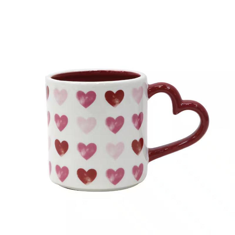 16 Oz Cordate Shaped Ceramic Mug - Vibrant and Functional Drinkware - Mineral Mug