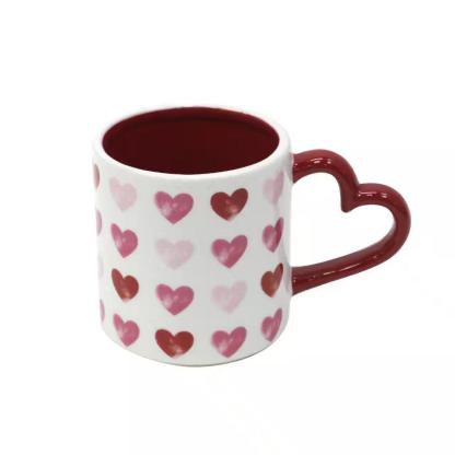 16 Oz Cordate Shaped Ceramic Mug - Vibrant and Functional Drinkware - Mineral Mug