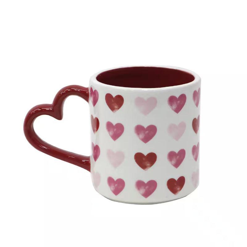 16 Oz Cordate Shaped Ceramic Mug - Vibrant and Functional Drinkware - Mineral Mug