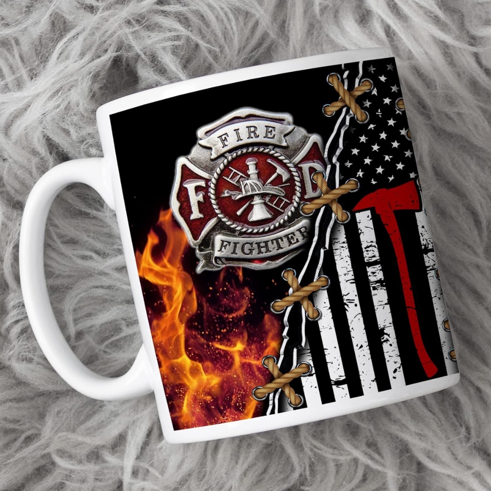 Designs Fireman Mug, 11 Oz, Funny Firefighter Cup for Him and Her