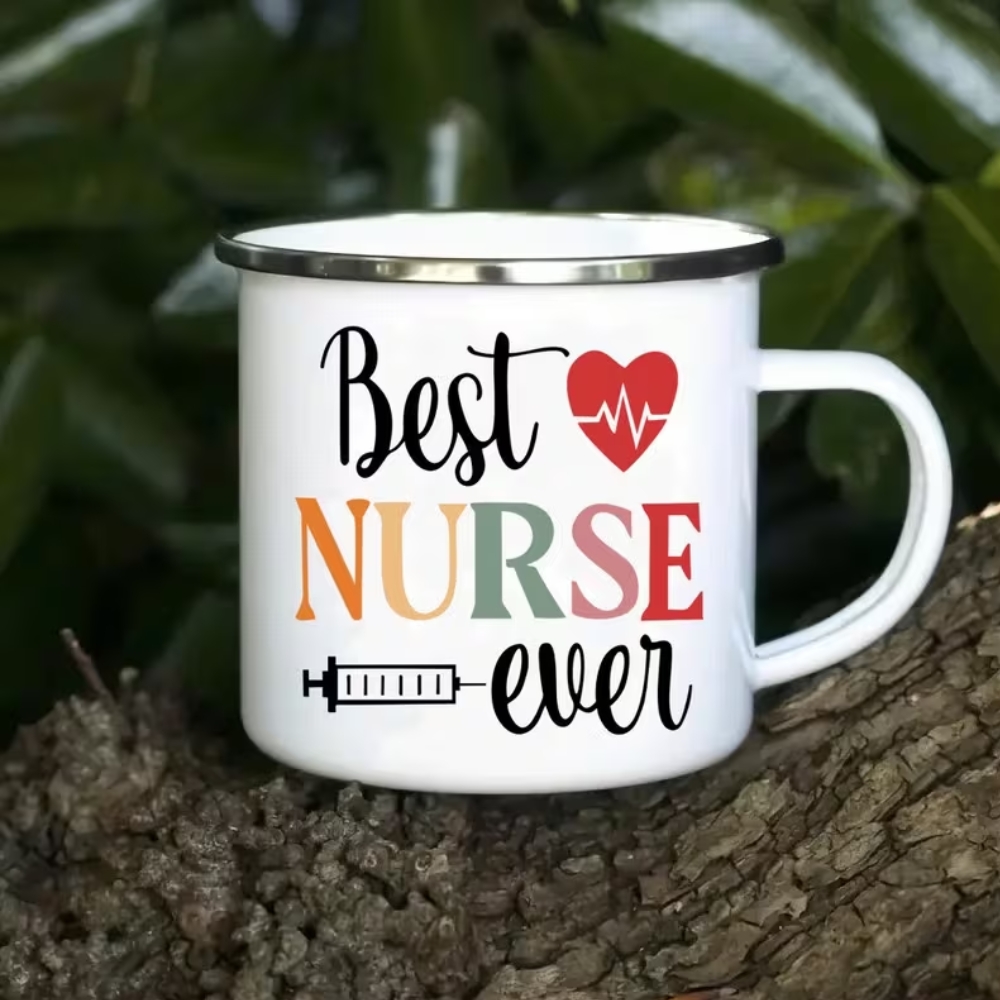 Nurse Ever 12oz Enamel Coffee Mug - Perfect Gift for Nurses