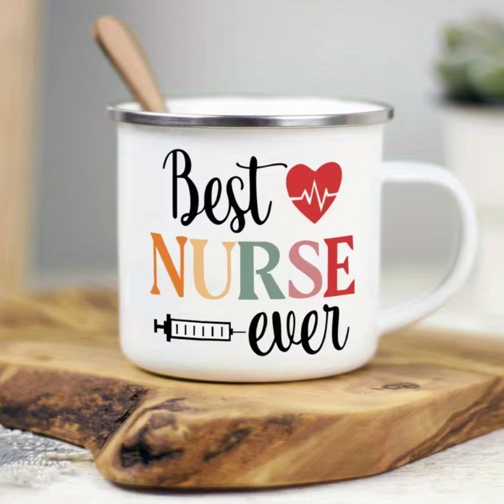 Nurse Ever 12oz Enamel Coffee Mug - Perfect Gift for Nurses