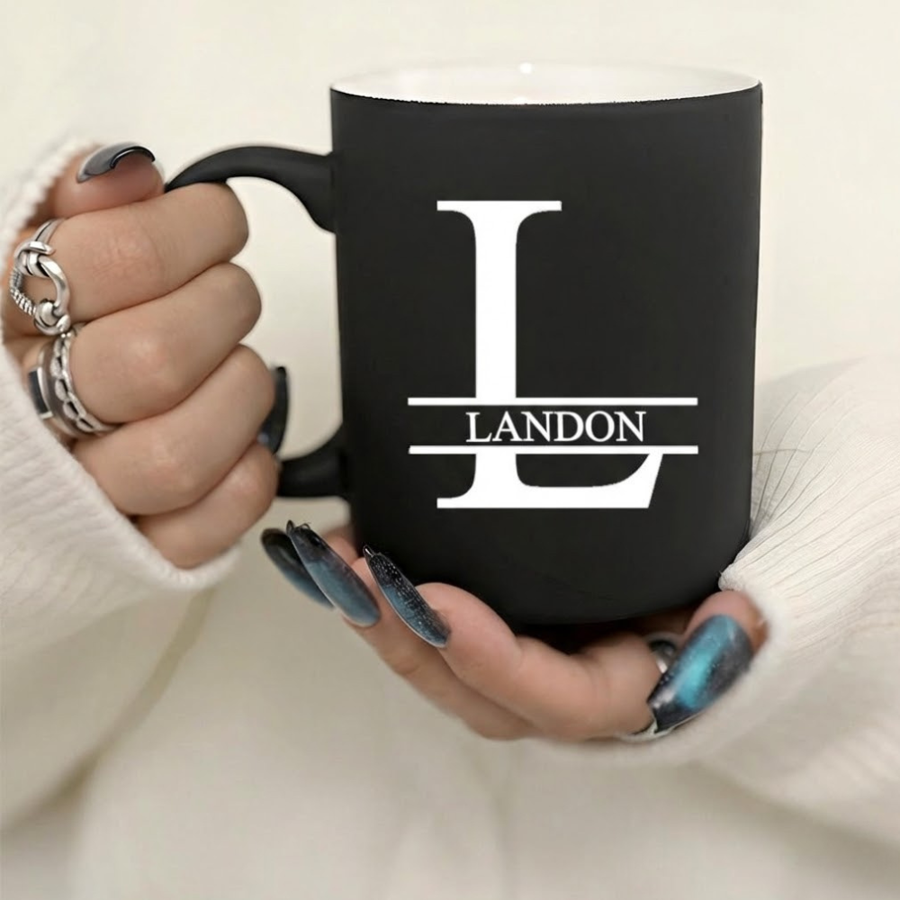 Personalized Letter Ceramic Mug Custom Design