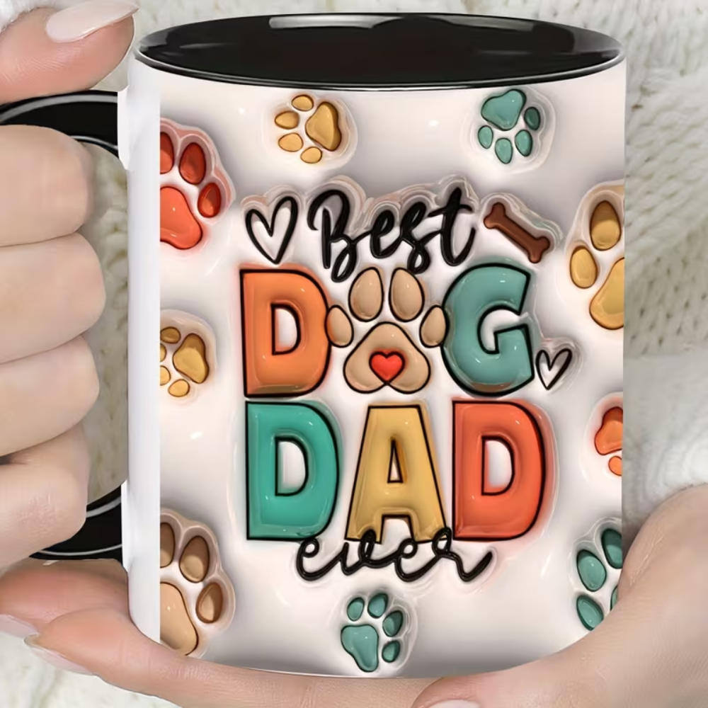 Dog Father Ceramic Coffee Mug for Dad Drinkware 1pc
