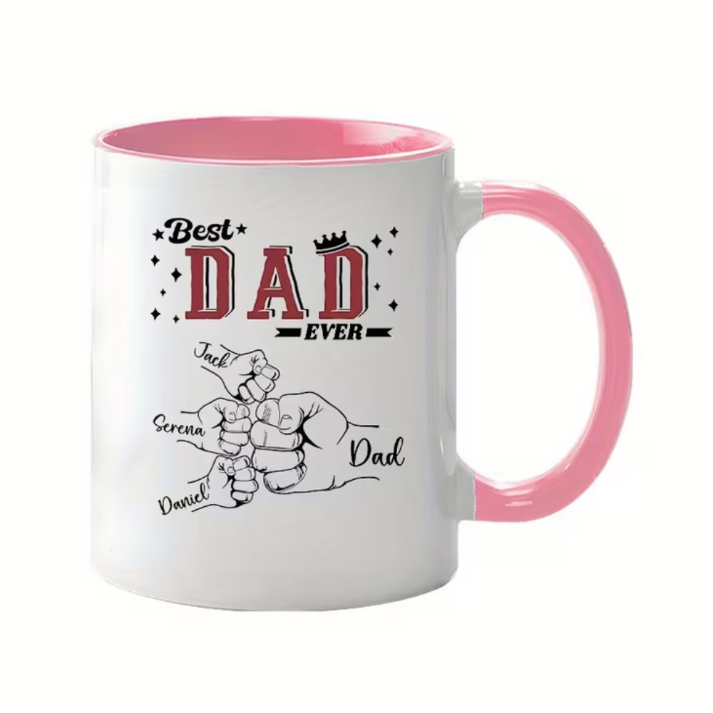 Personalized Photo Coffee Mug for Dad Custom Text Ceramic Drinkware