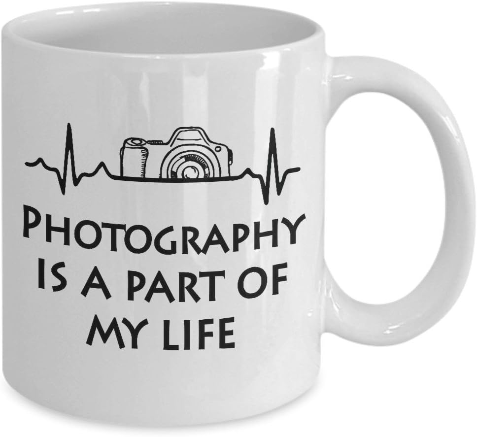 Photography Heartbeat Coffee Mug Photographer Life Quote Gift