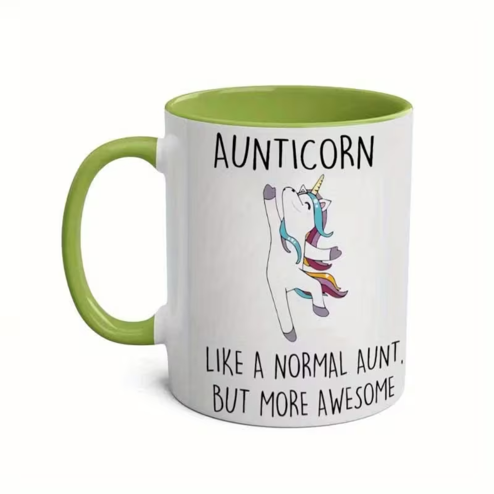 11 oz Ceramic Aunticorn Unicorn Coffee Mug Fun Gift Drinkware 1pc