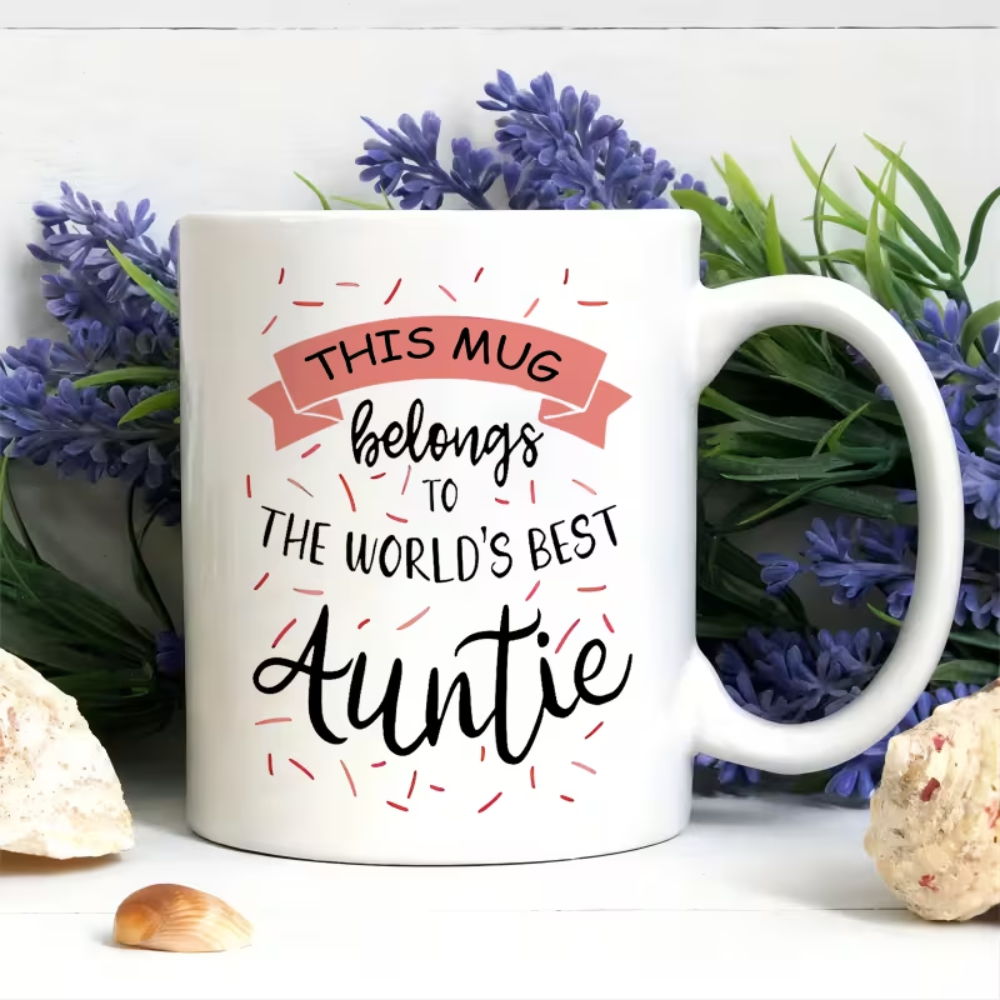 11 oz Ceramic Worlds Best Aunt Coffee Mug Gift Drinkware