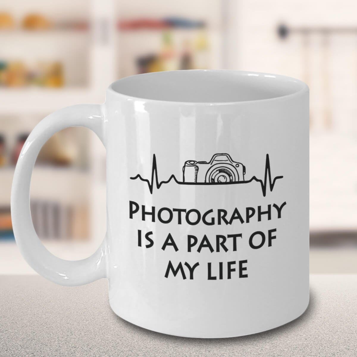 Photography Heartbeat Coffee Mug Photographer Life Quote Gift