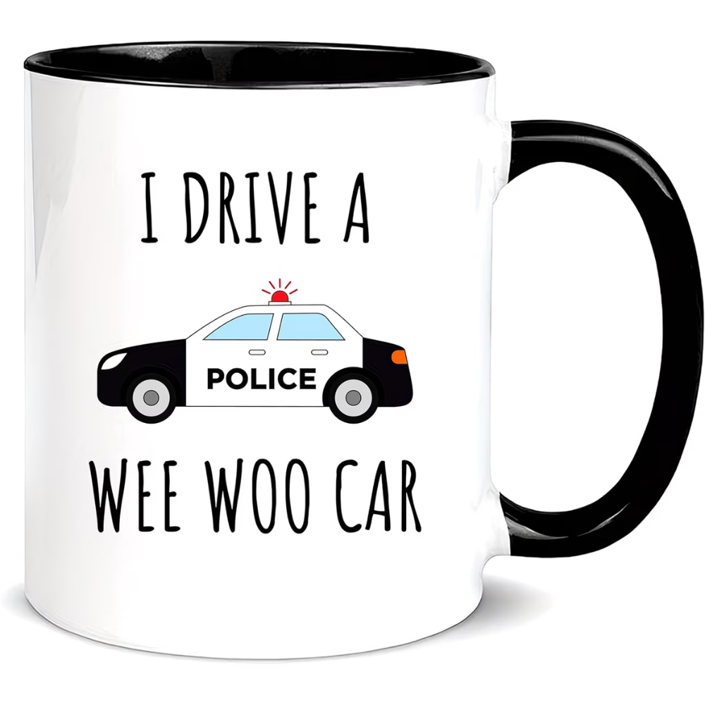 Funny Police Mug, Police Mug, Siren Car Mug