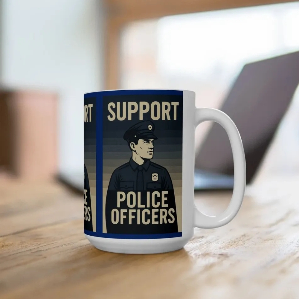 Police Officers Ceramic Mug, Law Enforcement Appreciation, Police Supporter