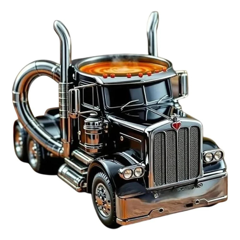 Handcrafted Truck Coffee Mug, Semi-truck Coffee Mugs for Truck Lovers