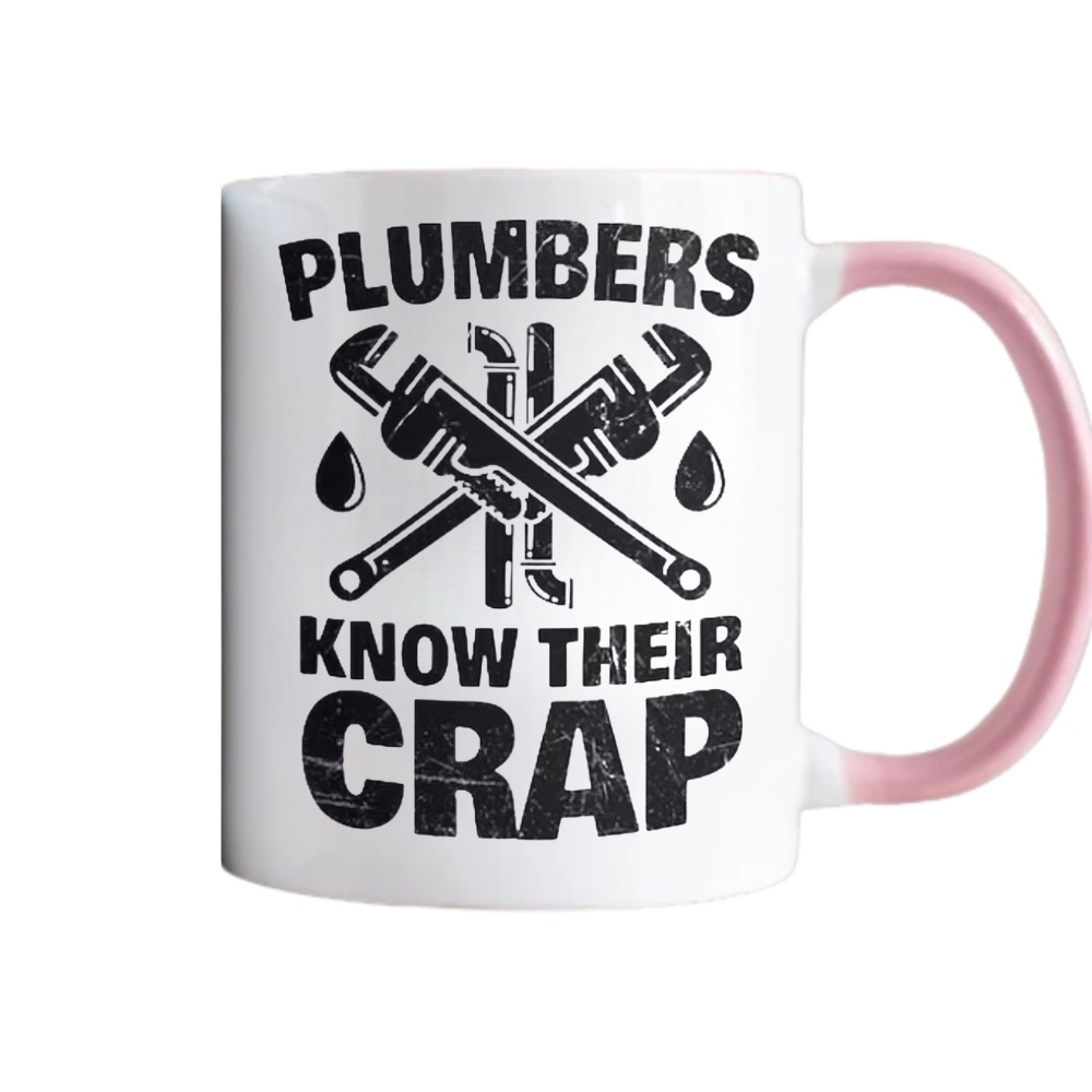 Plumbers Know Their Crap Mug, Funny Plumbing, Plumber Coffee Mugs