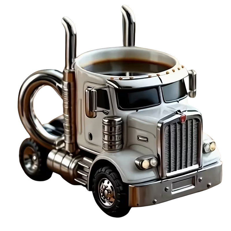Mugs Coffee Cups Handcrafted Truck Shaped Coffee Cup Reusable ABS Plastic