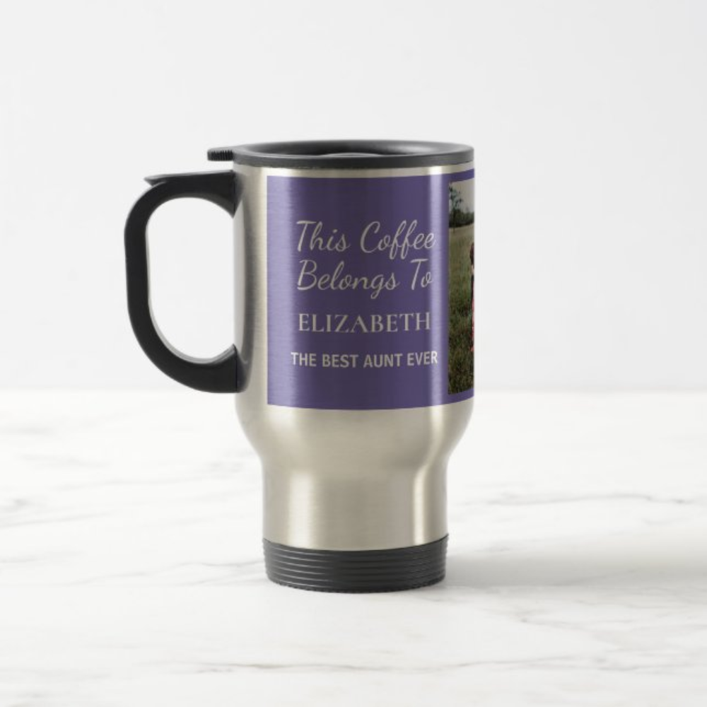 Personalized Aunt Photo Coffee Mug With Custom Name