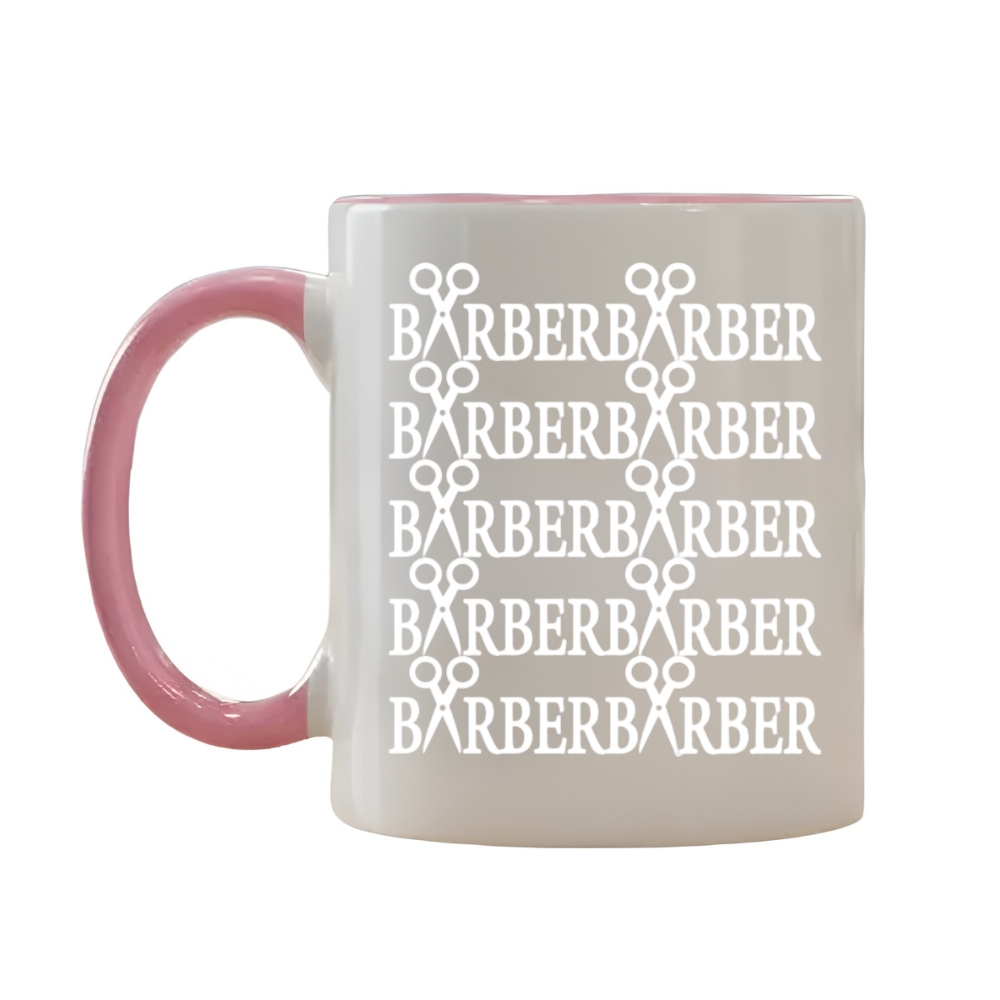 Barber Printed With Scissors Design Coffee Mug