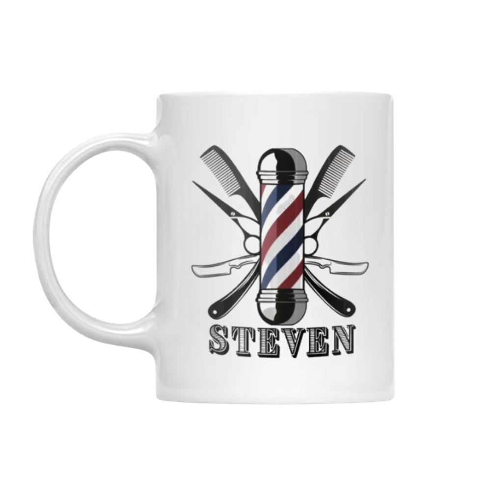 Personalized Barber Mug: Hairdresser Gift, Shave Cup