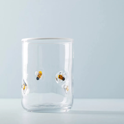Embossed Glass Tumbler-Mineral Mug
