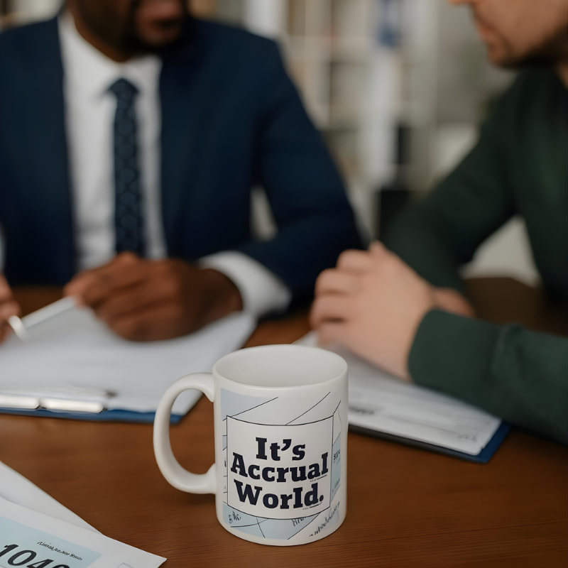Funny Its Accrual World Accounting Coffee Mug CPA Gift
