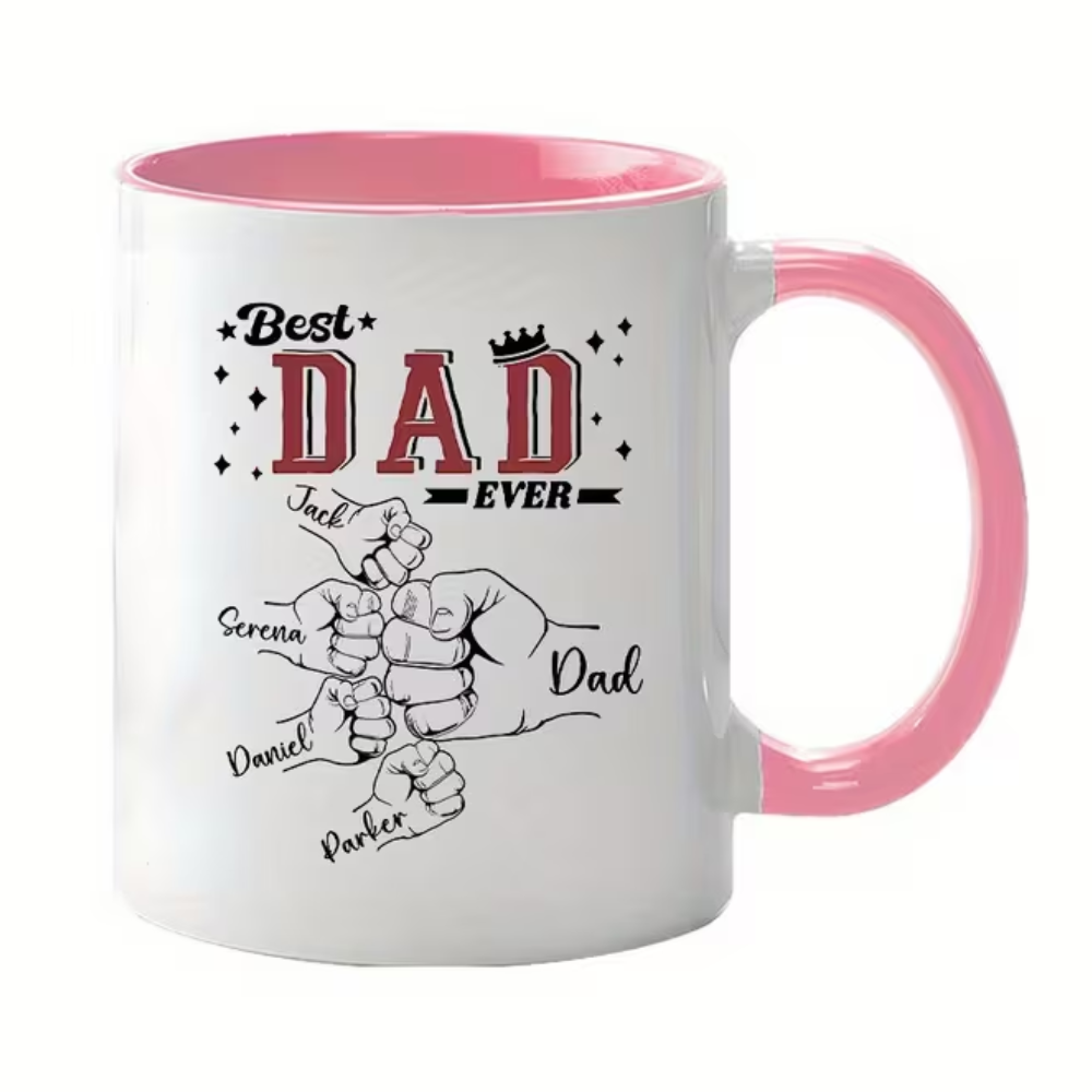 Personalized Photo Coffee Mug for Dad Custom Text Ceramic Drinkware
