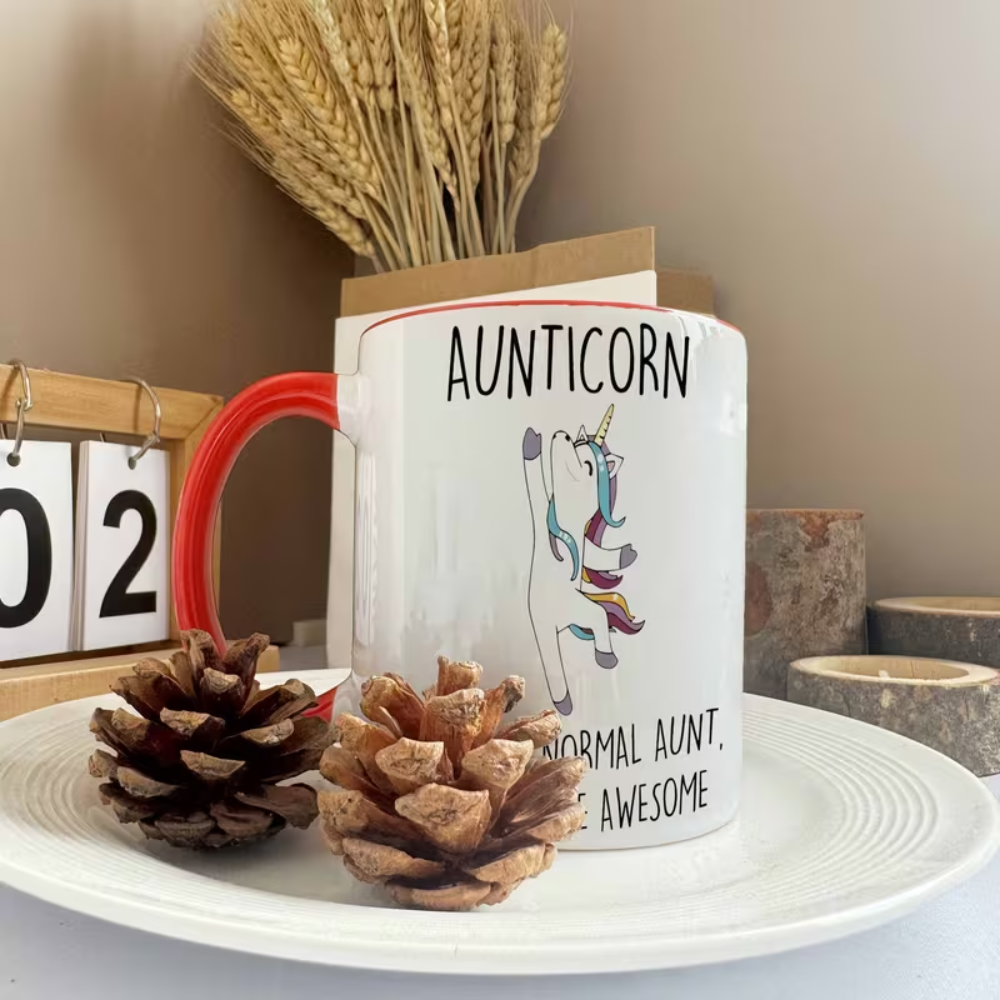 11 oz Ceramic Aunticorn Unicorn Coffee Mug Fun Gift Drinkware 1pc