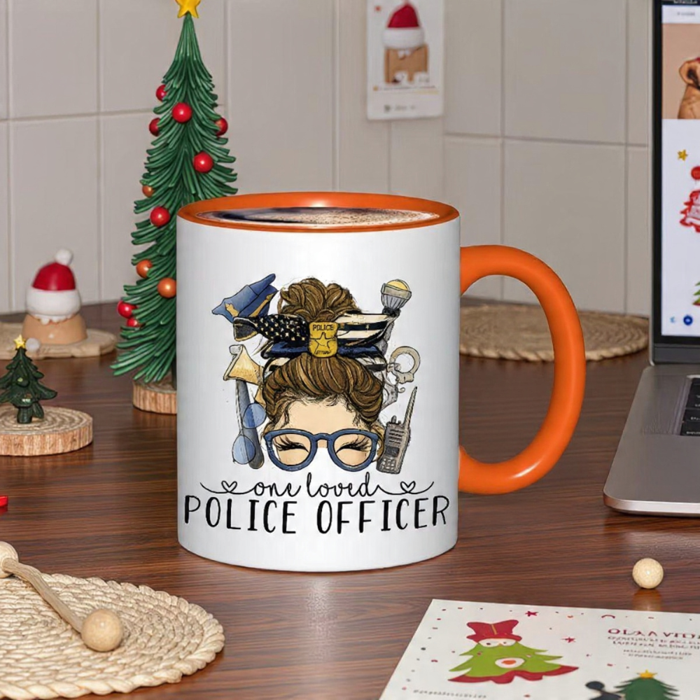 11oz Ceramic Police Officer Print Coffee Mug