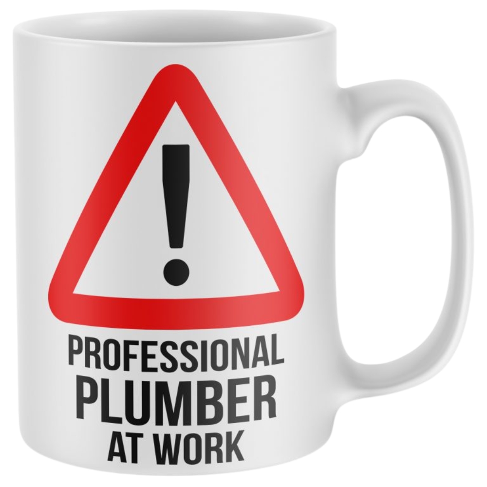 Professional Plumber Mug Mens - Ceramic 11oz Capacity Dishwasher proof