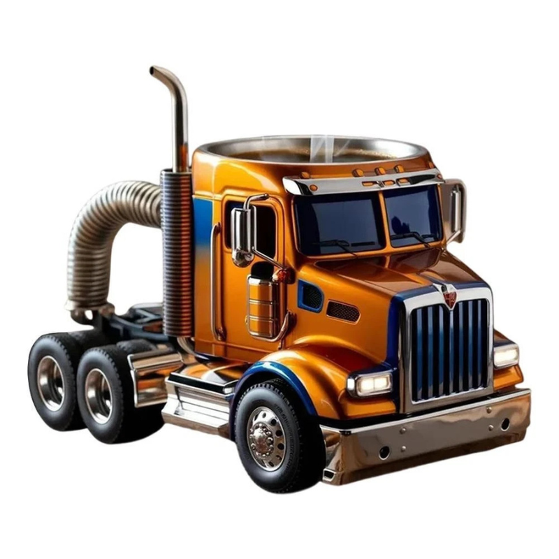 Handcrafted Truck Coffee Mug, Semi-truck Coffee Mugs for Truck Lovers