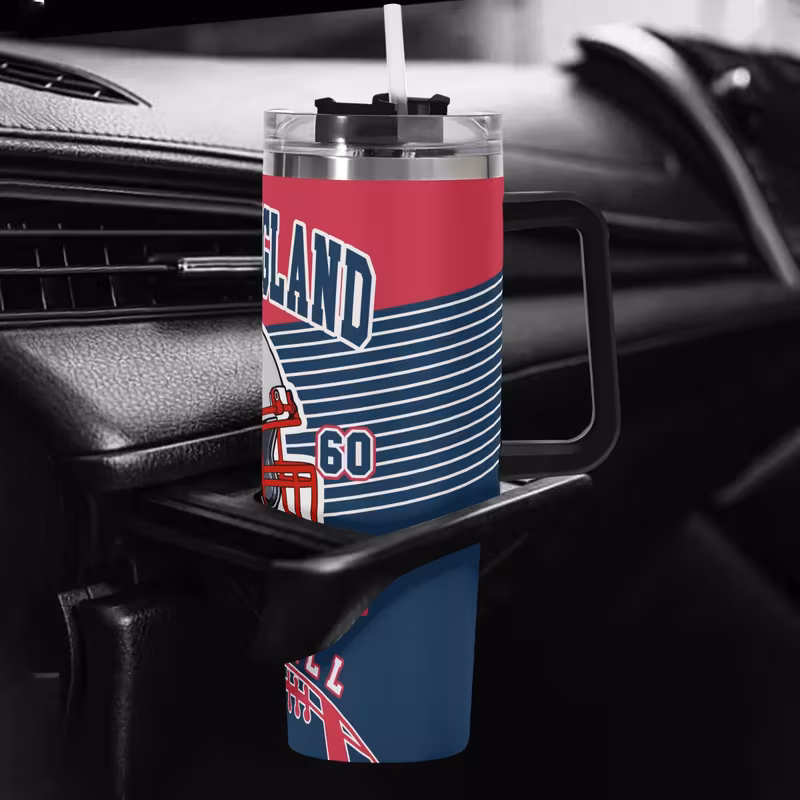 custom stainless steel cup 1pc personalized name suitable for cold drinks vacuum insulation with straw and handle sports fitness and travel school work travel mothers day fathers day for fans 4