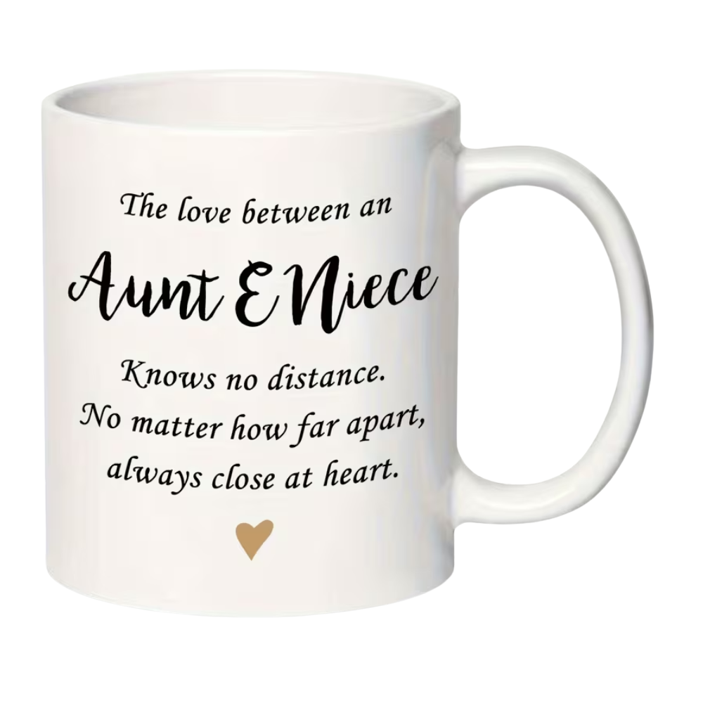 Aunt Niece Family Bond Message Print 11oz Ceramic Coffee Mug