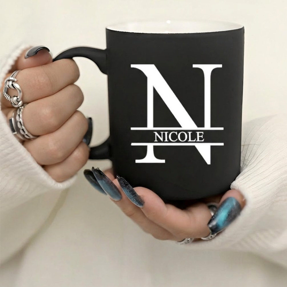 Personalized Letter Ceramic Mug Custom Design