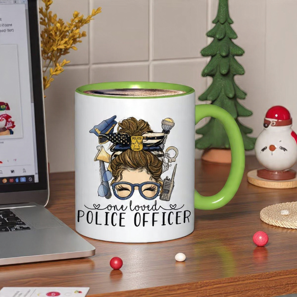 11oz Ceramic Police Officer Print Coffee Mug