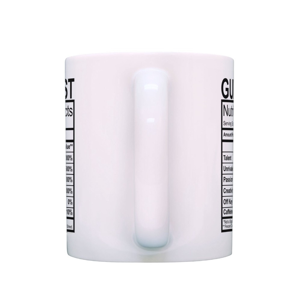 Guitar Mug Guitarist Nutritional Facts Guitar Themed Gifts for Men Coffee Mug