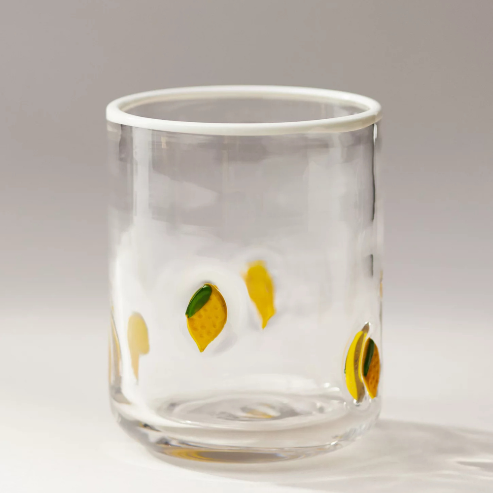 Embossed Glass Tumbler-Mineral Mug