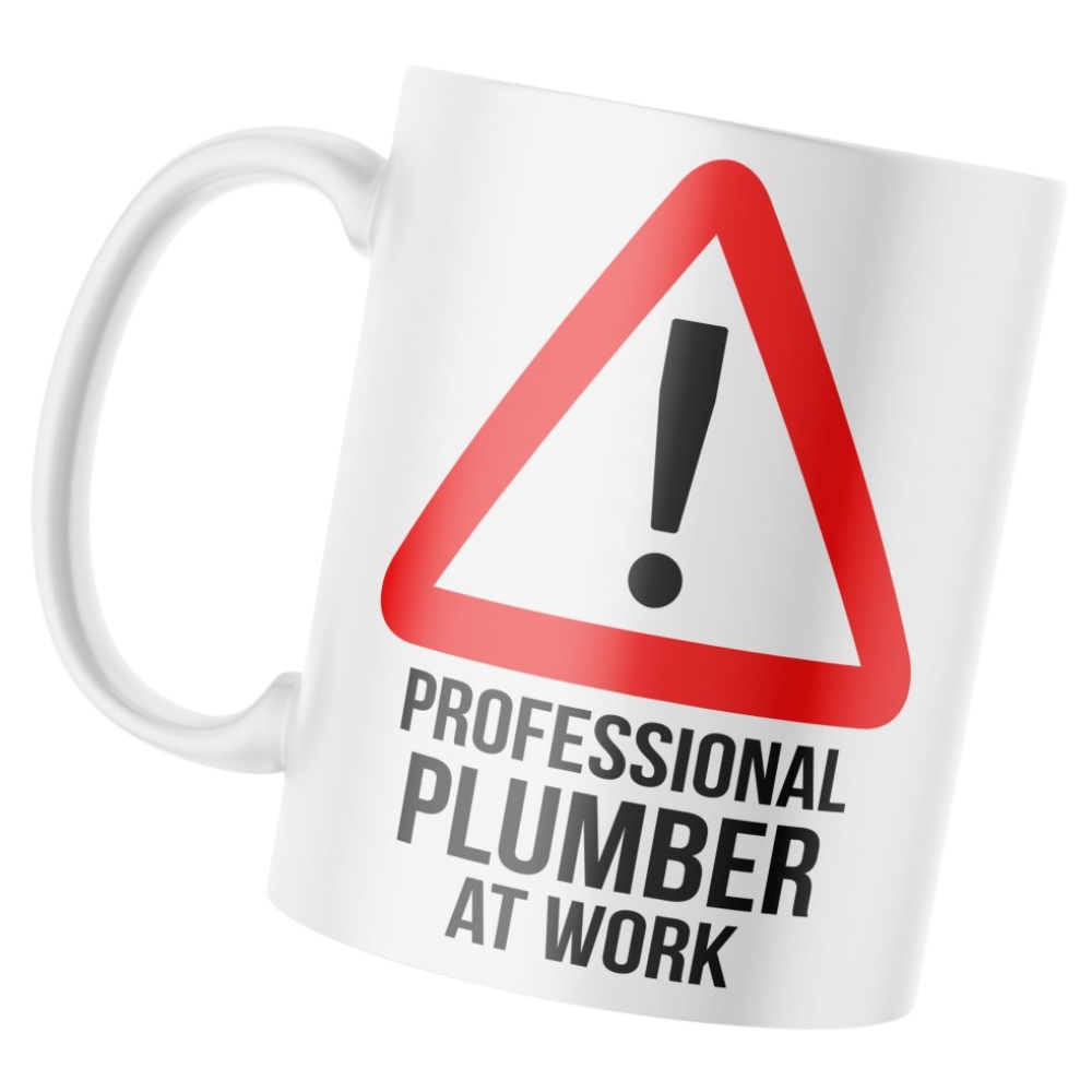 Professional Plumber Mug Mens - Ceramic 11oz Capacity Dishwasher proof