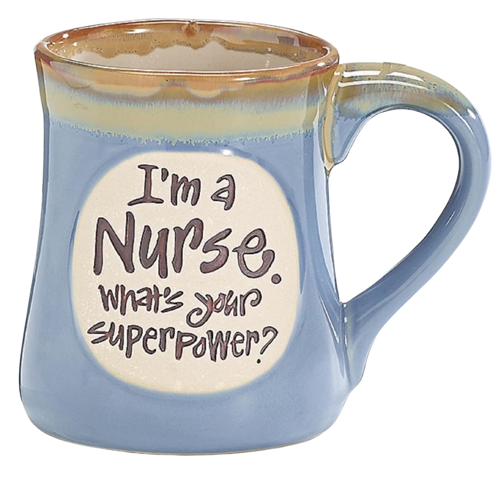 I'm a Nurse Superpower Light Blue 18 Oz Mug