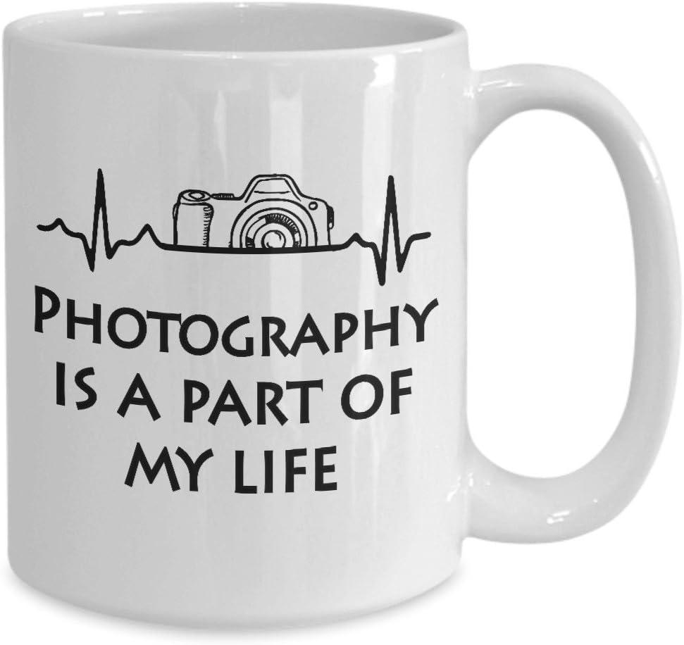 Photography Heartbeat Coffee Mug Photographer Life Quote Gift