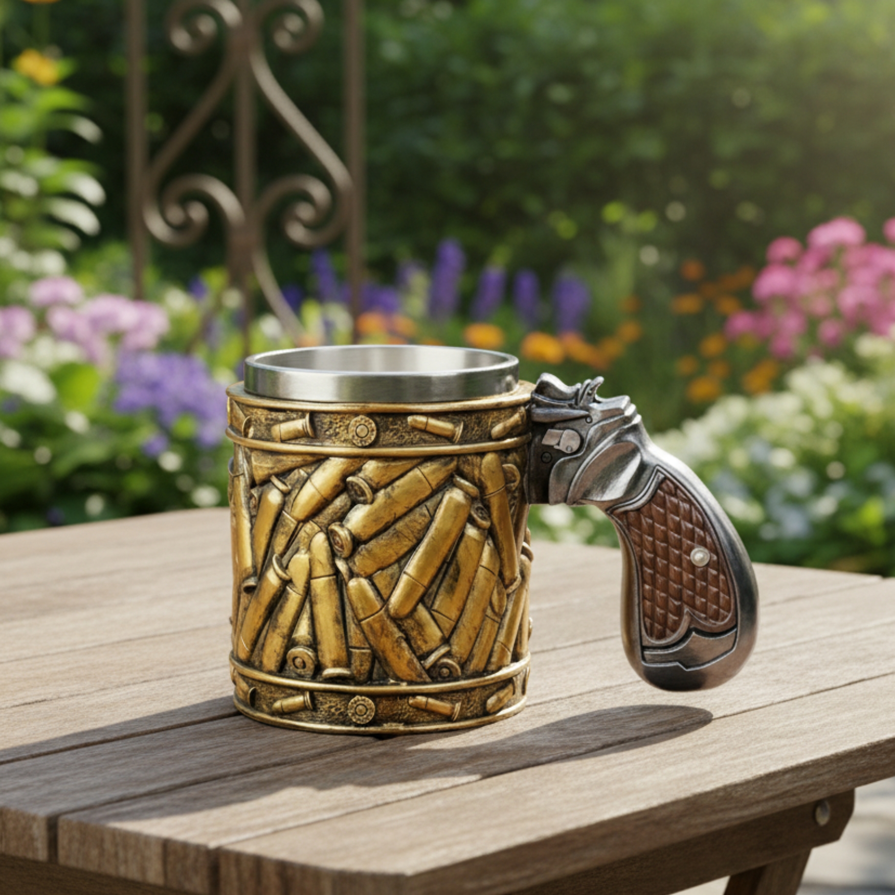 15 Oz Retro Style Stainless Steel Coffee Mug