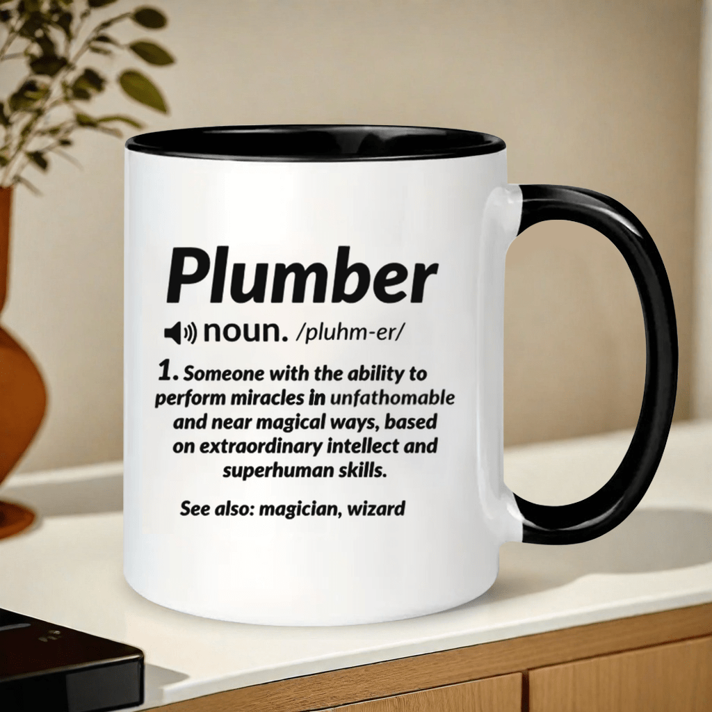 Magical Plumber Gift Ceramic Black Mug