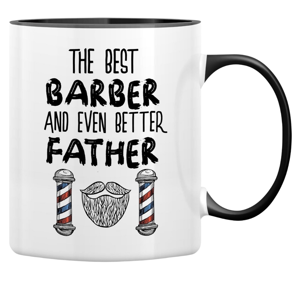 Best Barber Even Better Father Hairstylist Hairdresser 11 Oz Ceramic Coffee Mugs 